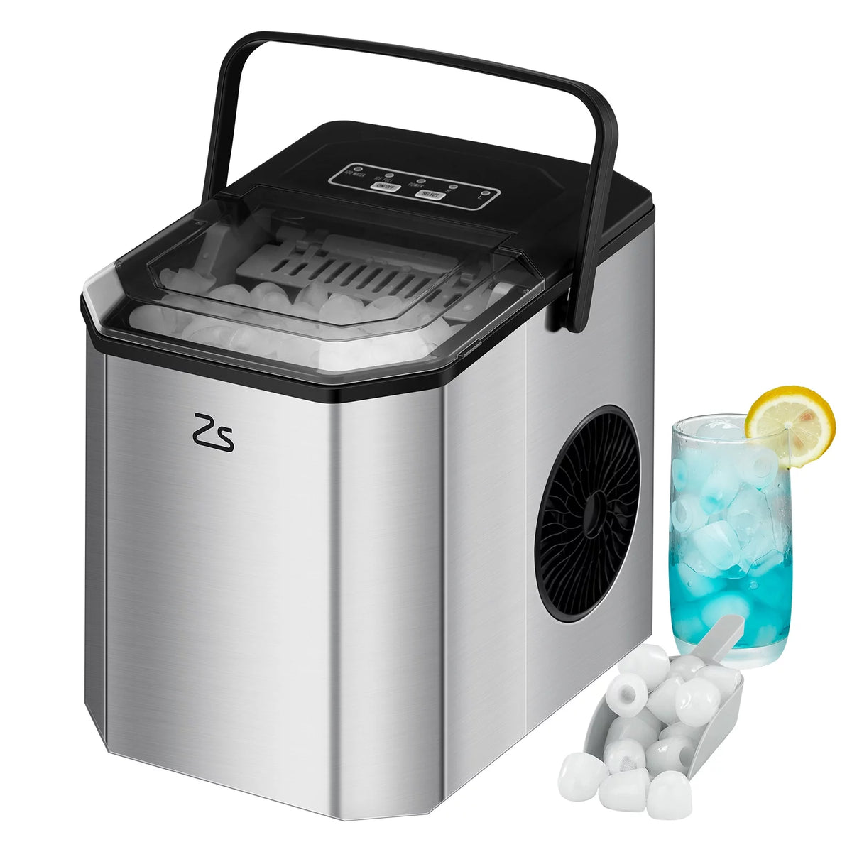Countertop Nugget Ice Maker with Self-cleaning D591