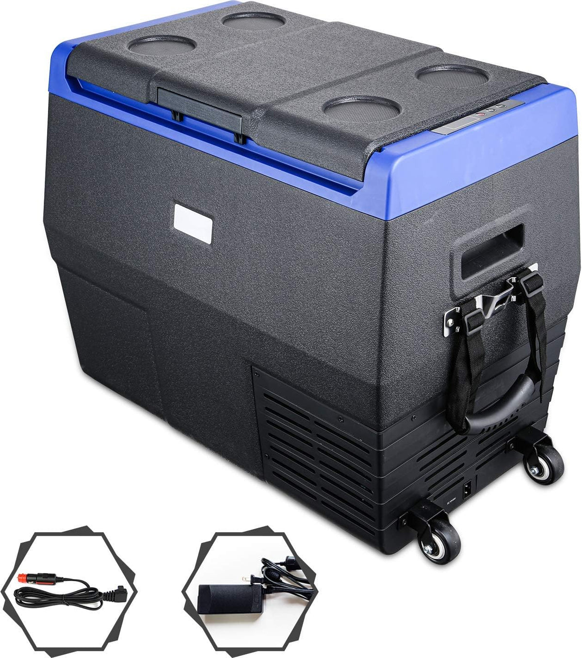 12 Volt Portable Car Refrigerator Freezer with Wheels P332383