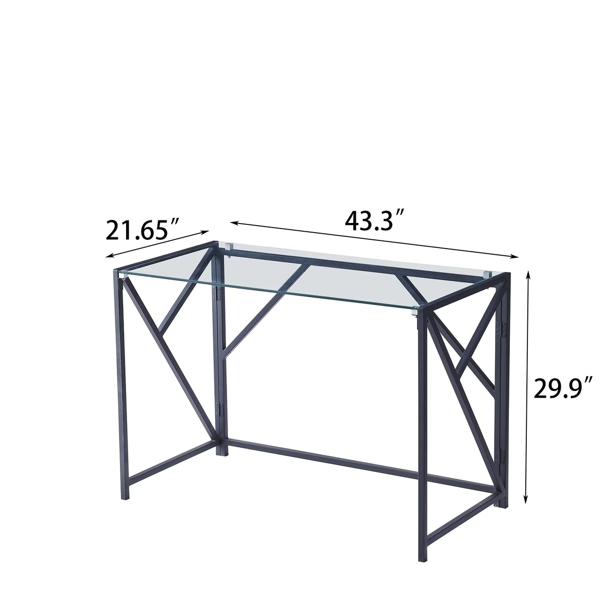 Clear Tempered Glass Computer Desk P58287
