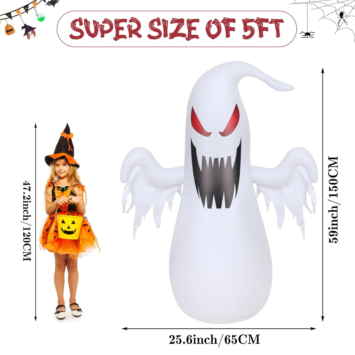 Inflatable Halloween Ghost Punching Bag H4609