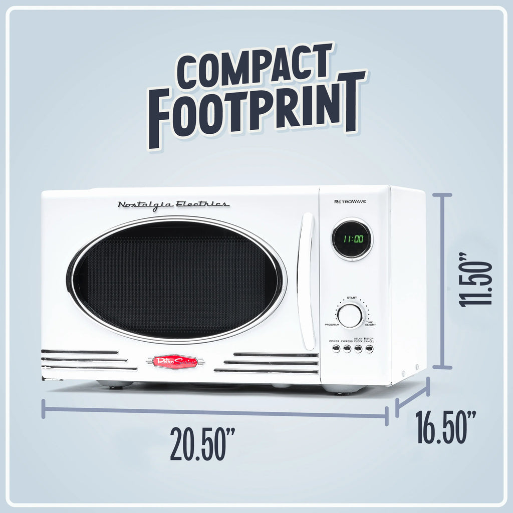 0.9 Cubic Foot 800-Watt Countertop Microwave Oven White W2617