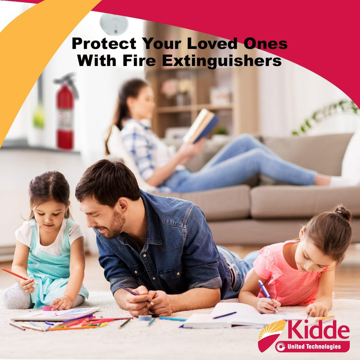2 Pack Red Multipurpose Fire Extinguishers T8053