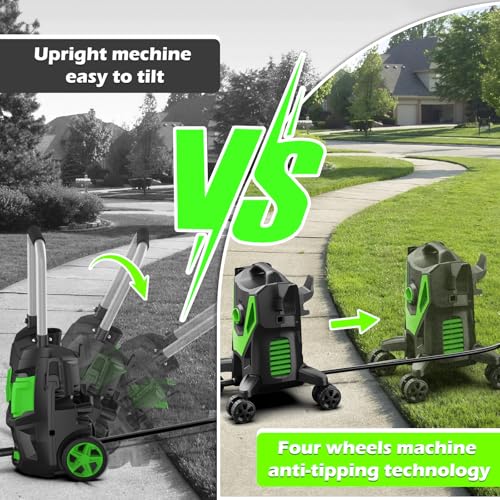 Green Electric Pressure Washer with Foam Cannon K435
