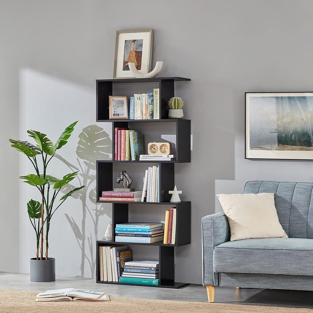 White 5-Tier Wood Bookcase N904353