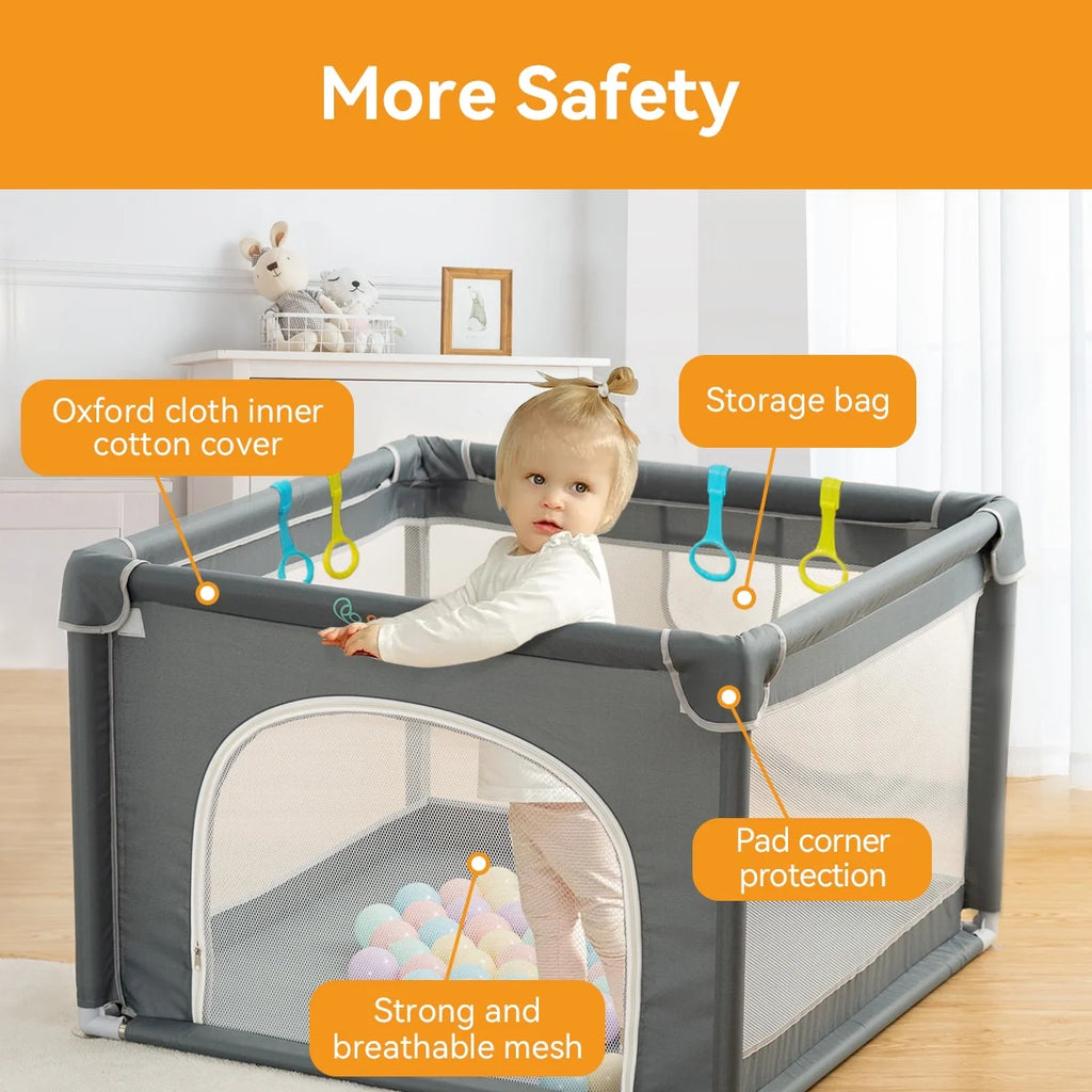 Portable Soft Mesh Baby Playpen H78396