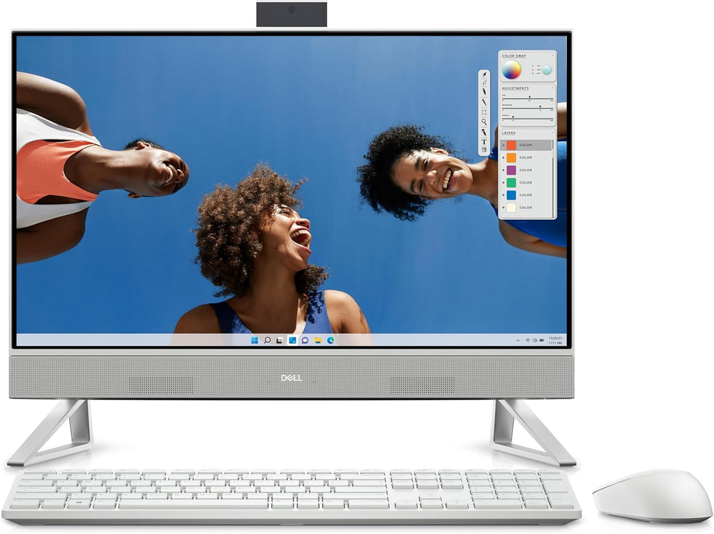 23.8" FHD Touchscreen All-in-One Desktop, 13th Gen Intel Core i7, 16GB RAM, 512GB NVMe SSD + 1TB HDD, White U41691