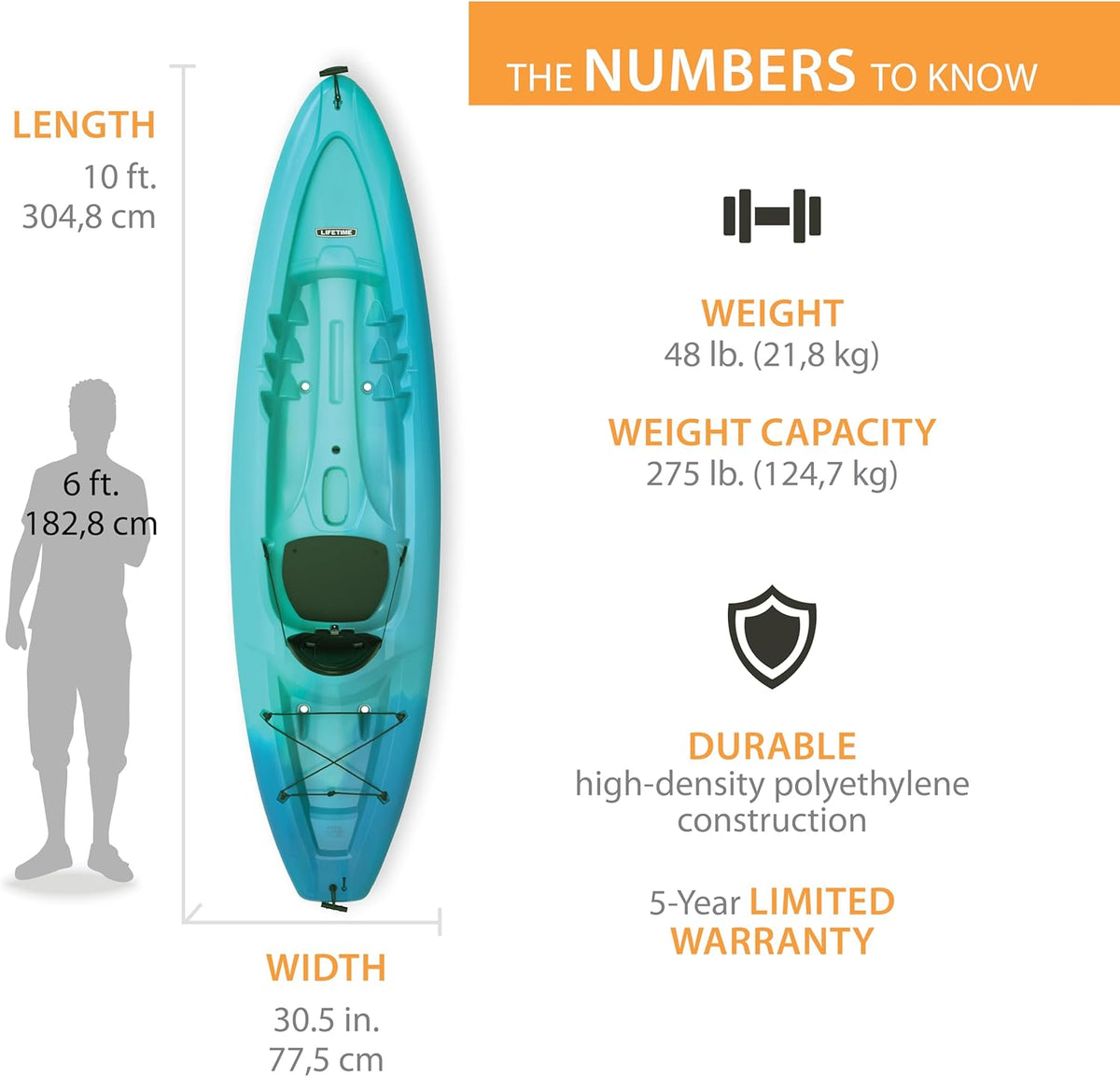 10' Sit-On-Top Kayak and Paddle R193550