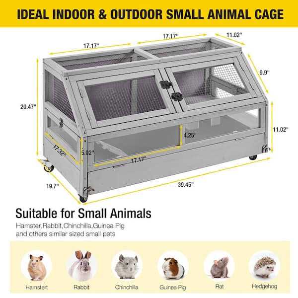 Large Wooden Guinea Pig Cage Q59956