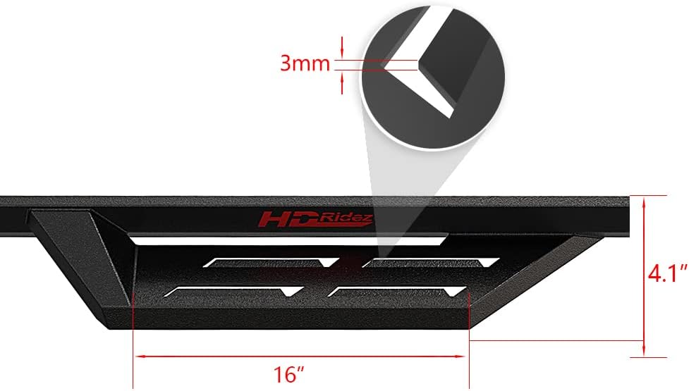 Steel Drop Down Boards Compatible with Silverado Sierra 1500 2500 3500 N4125