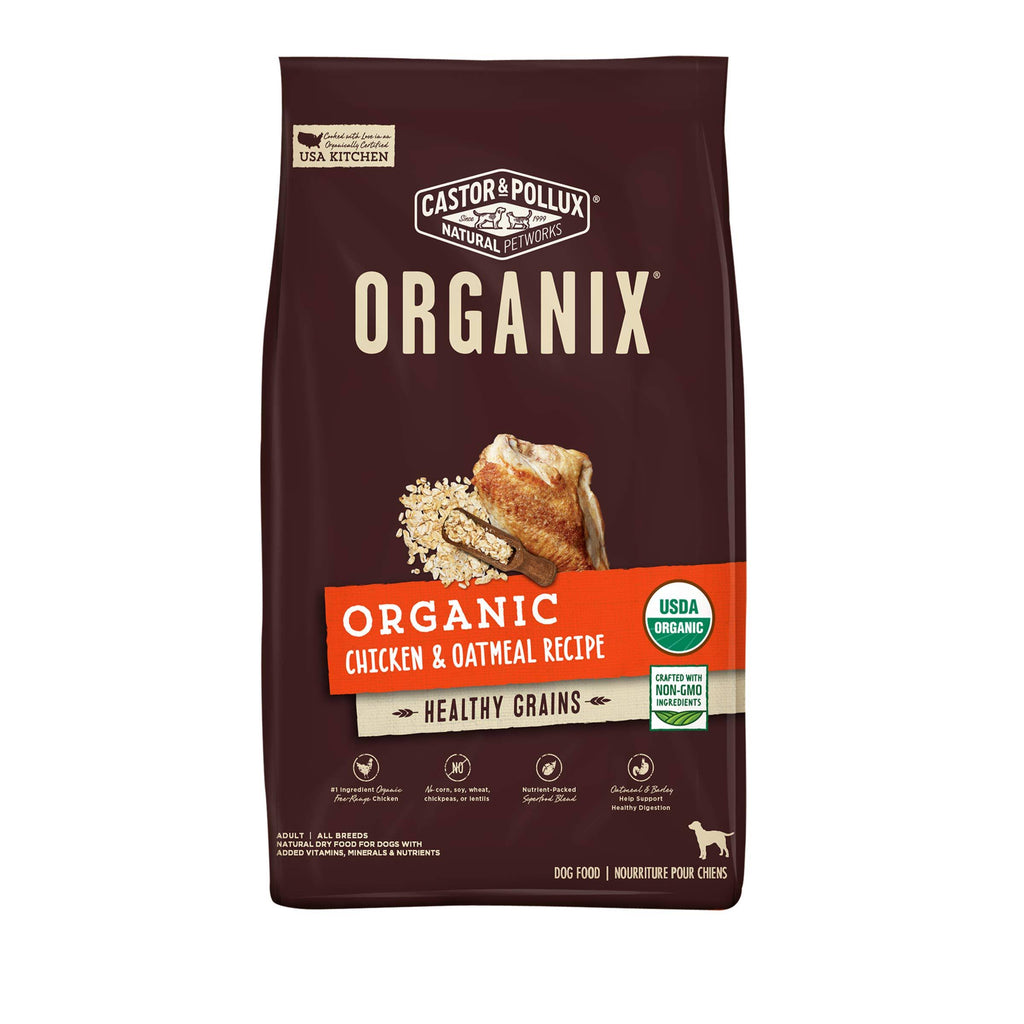 Organic Chicken & Oatmeal Recipe Dry Dog Food, 18 lb F6711