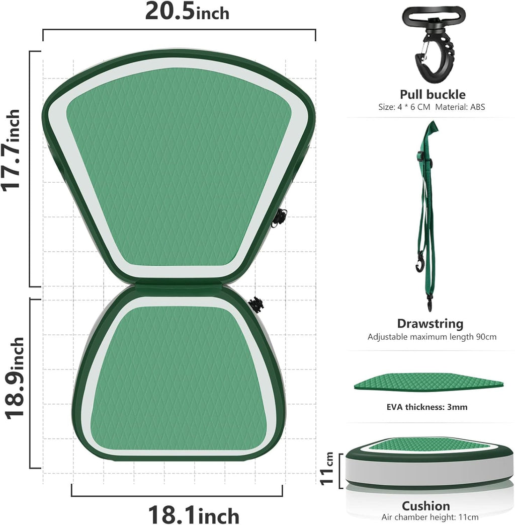 Kayak Seat, Inflatable Detachable SUP Seat with Adjustable Straps, Pack of 2 W34735