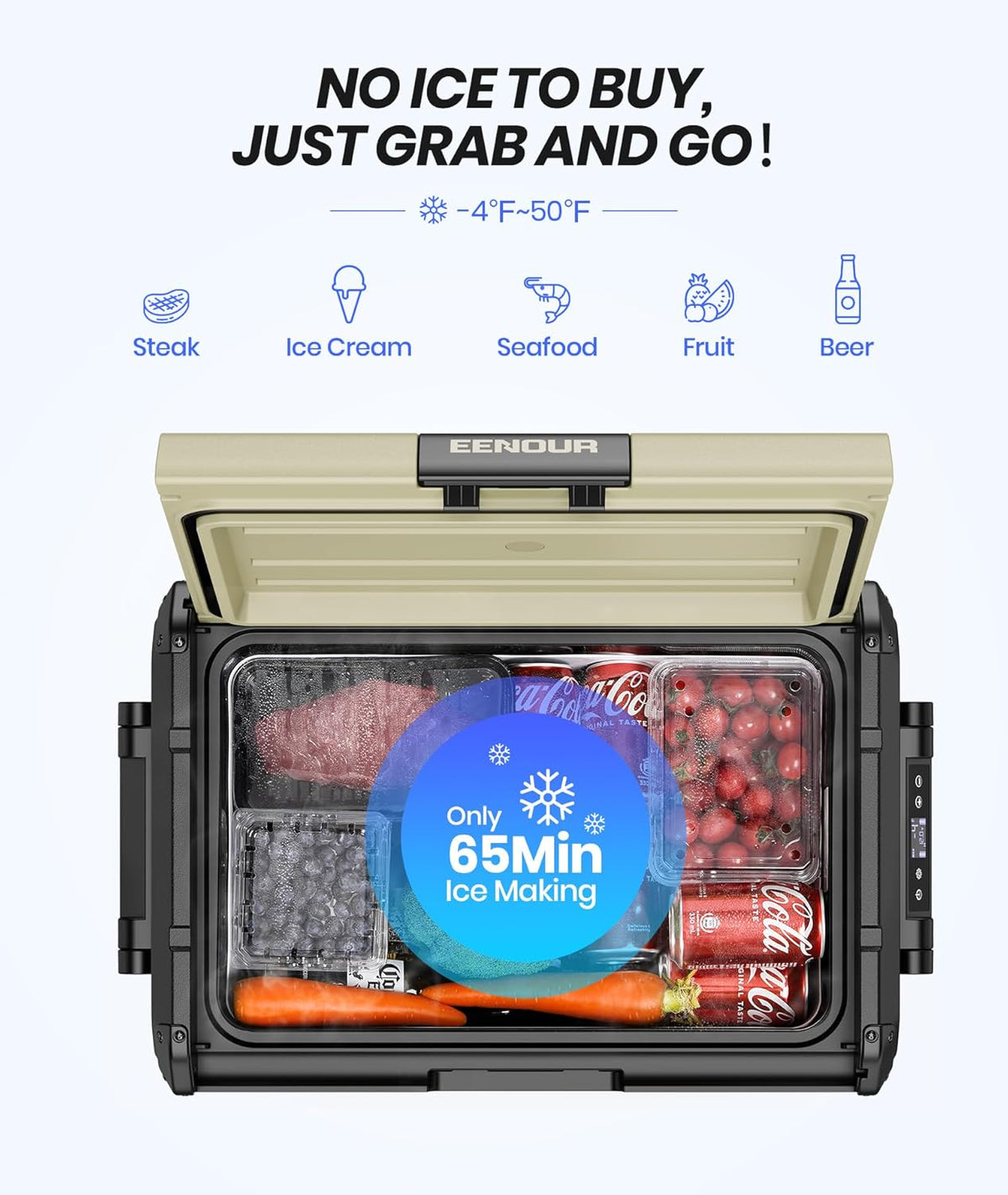 48 Quart 45L 12V Portable Car Fridge Freezer Z486