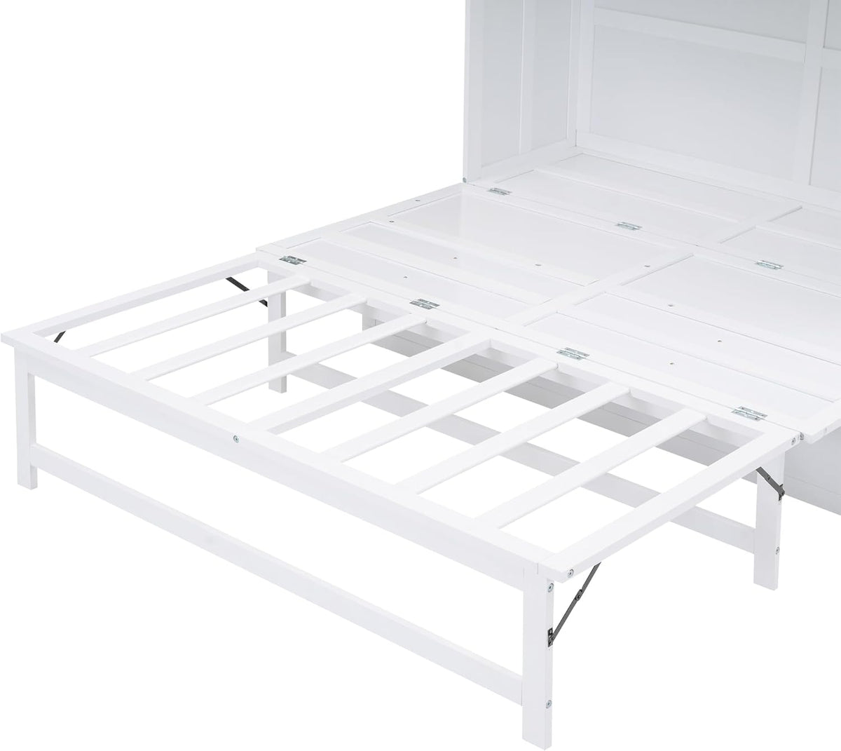 White Wood Queen Murphy Bed J980617