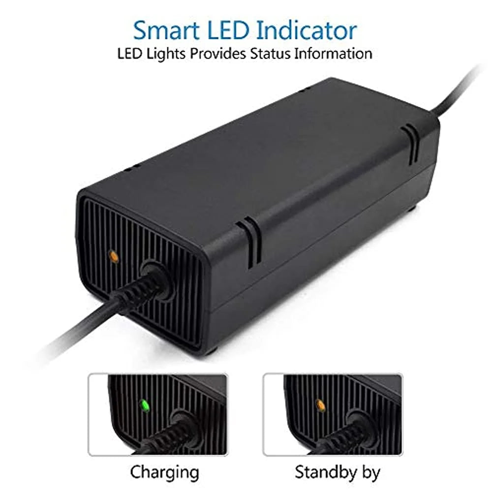 Black AC Adapter for Xbox 360 Slim F480