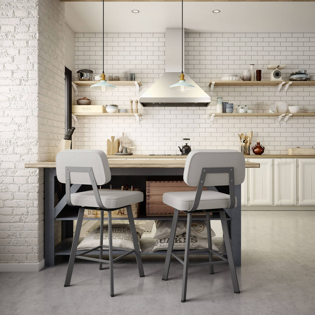 Dark Grey Metal Counter Stool B64825