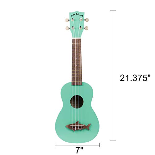 Surf Green Soprano Ukulele with Tuner and Polishing Cloth B400310