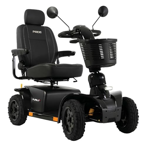 Orange Mobility Scooter, 400 Lbs Weight Capacity, 50 Ah Battery, 18"x18" Seat N5886