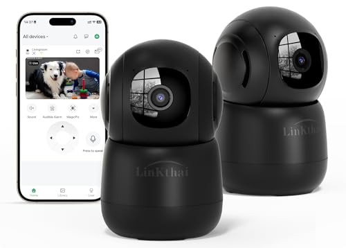 2 Pack 2k 360 Indoor Pet Camera with Night Vision N6918