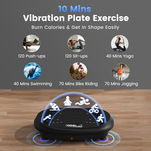 Vibration Plate Exercise Machine, 450 lbs Capacity Full Body Shaker Workout Equipment A478