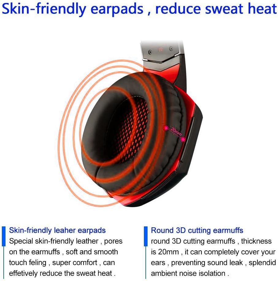 Comfortable 3.5mm Stereo Over-Ear Headphone Headband with LED Lighting O83890
