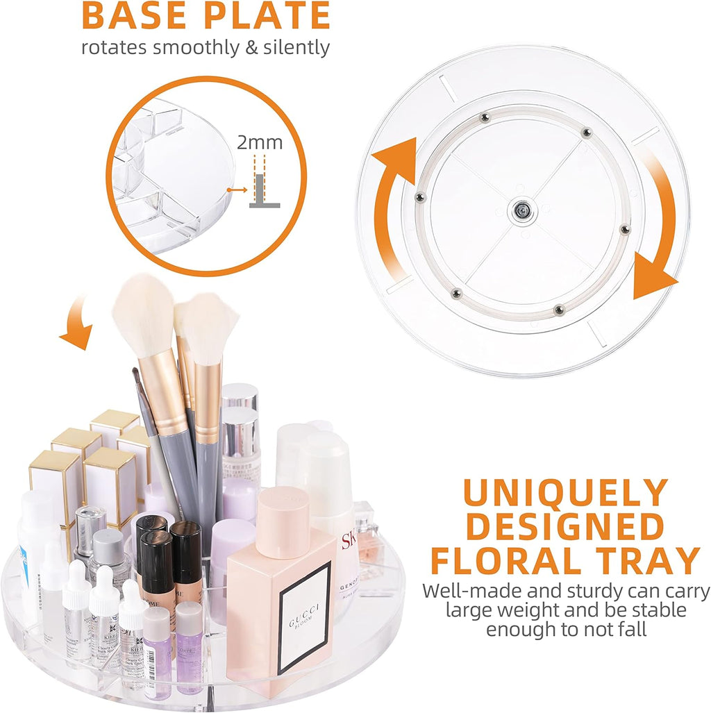 Clear Transparent 8 Layers Spinning Makeup Organizer O817579