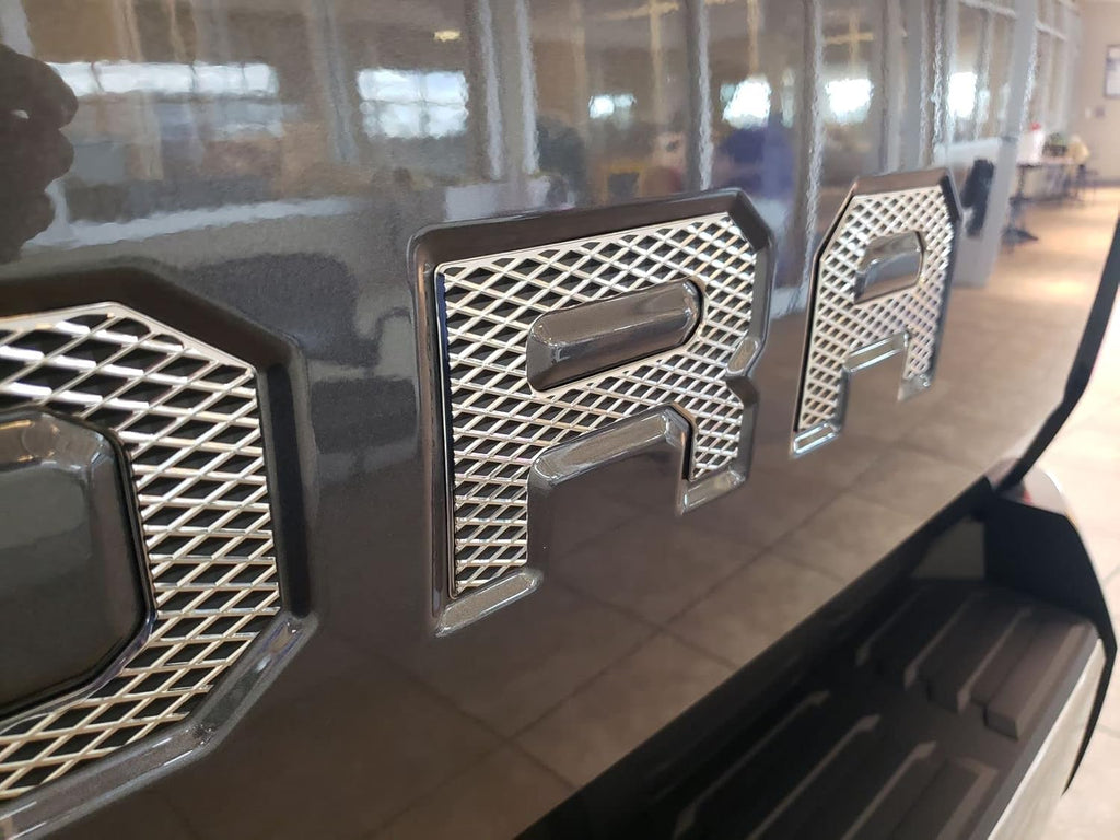Chrome and Black Tailgate Letter Inserts X750