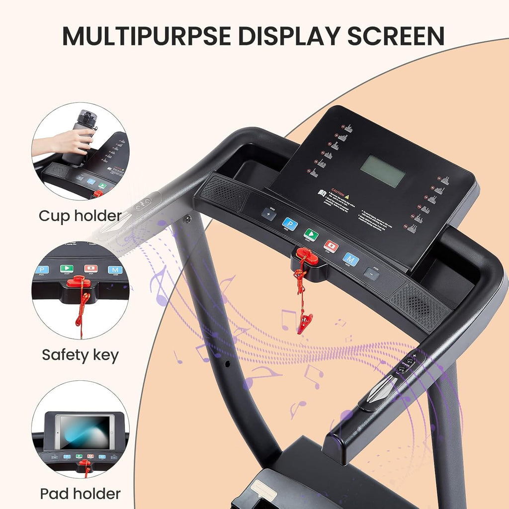 2.5 HP Folding Treadmill with 3-Speed Incline Adjustment S182454