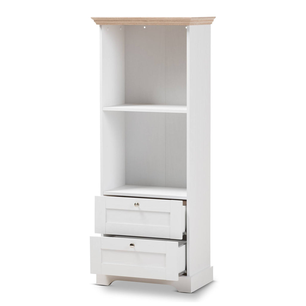Oak White Two Tone Bookcase F640