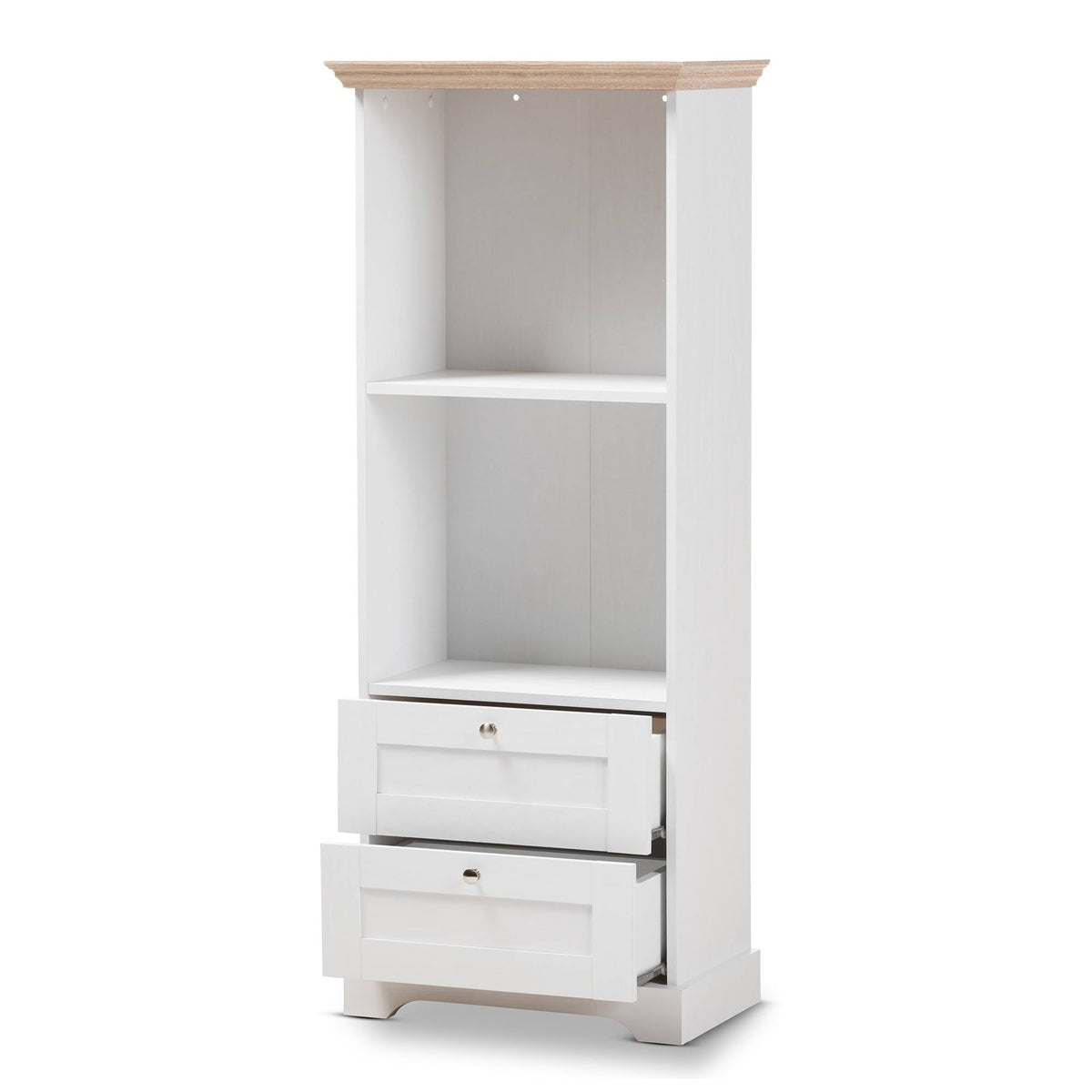 Oak White Two Tone Bookcase F640