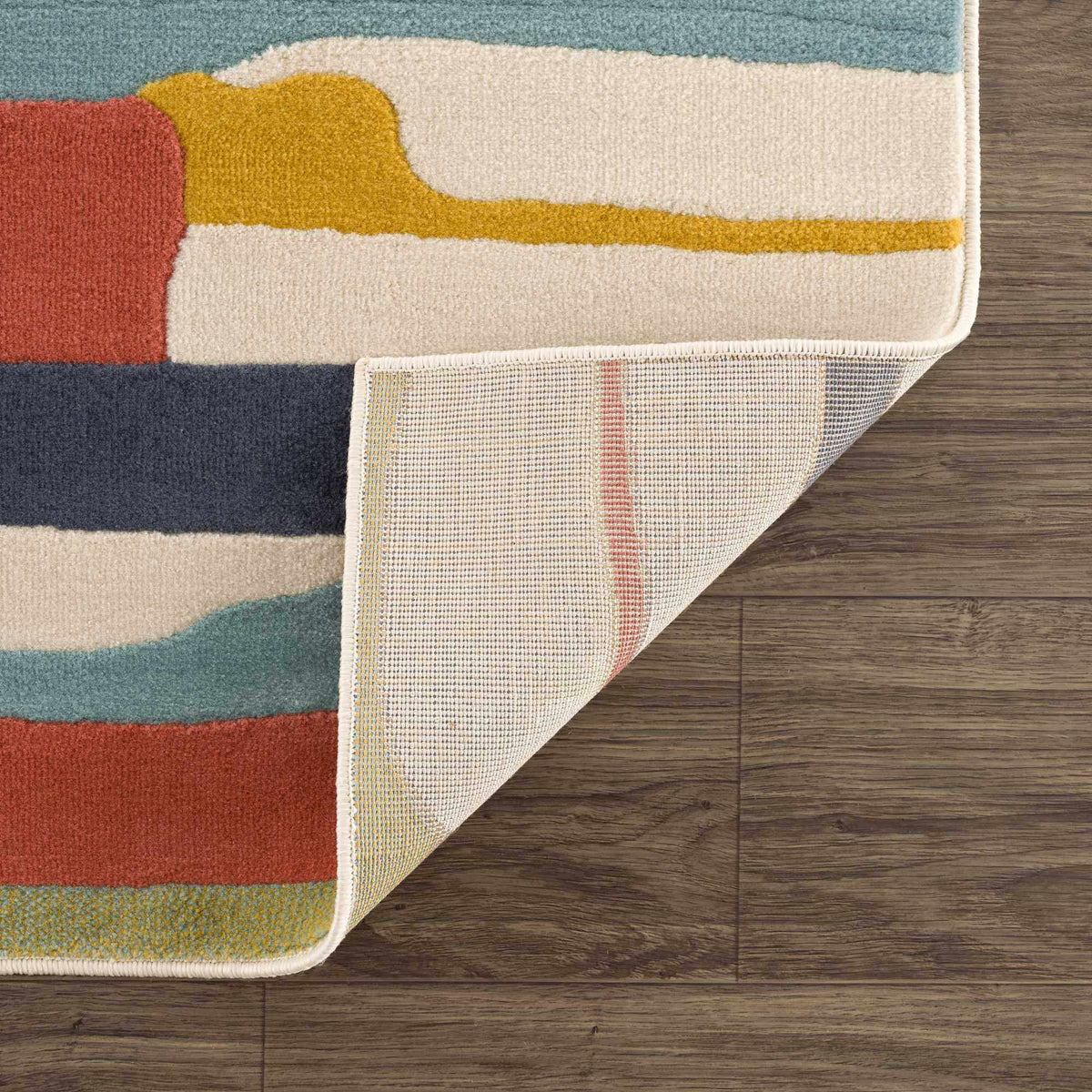 Modern Farmhouse Multicolor Area Rug - 7'10" x 10'3" M998