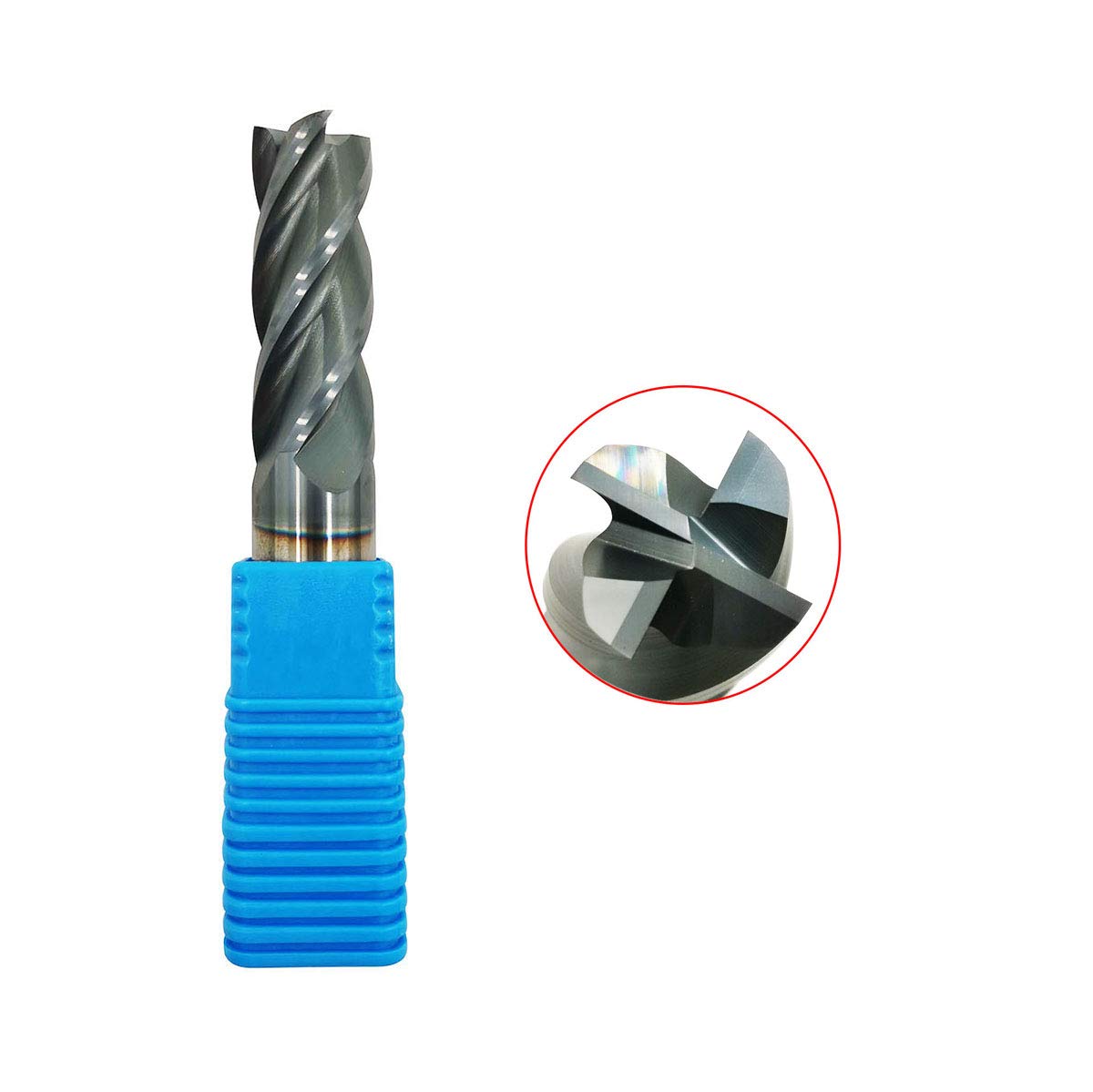 1/2 Carbide Square End Mill Bits Set 4 Flute AlTiN Coating B7459