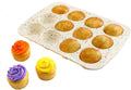 White Confetti 12 Cup Silicone Cake Pan - 2 Pack N2983
