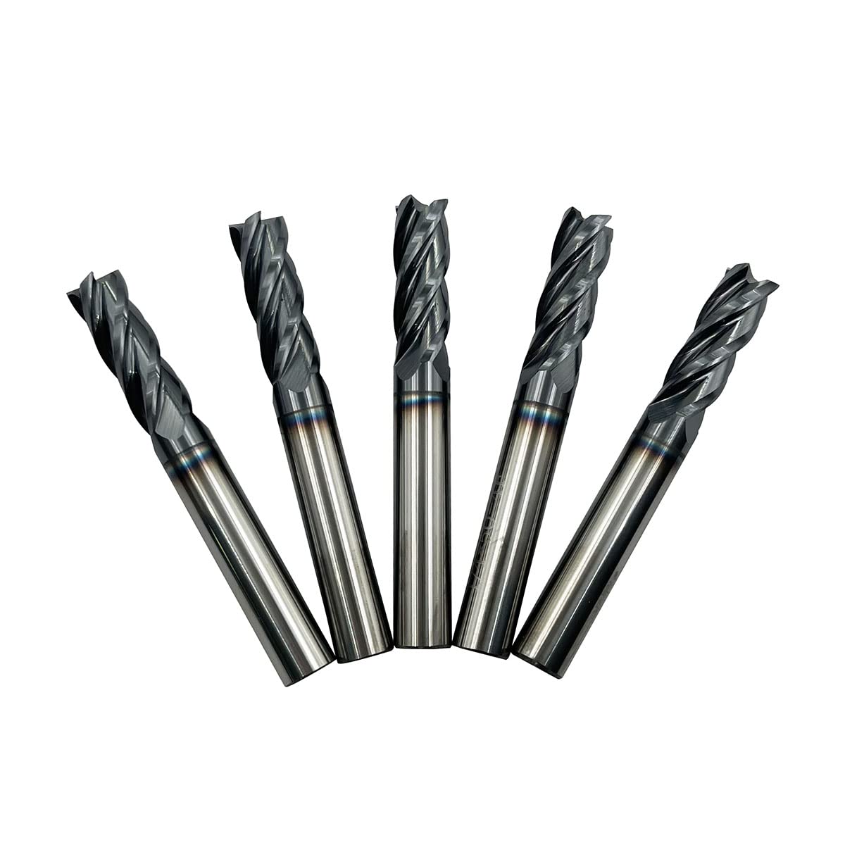 1/2 Carbide Square End Mill Bits Set 4 Flute AlTiN Coating B7459