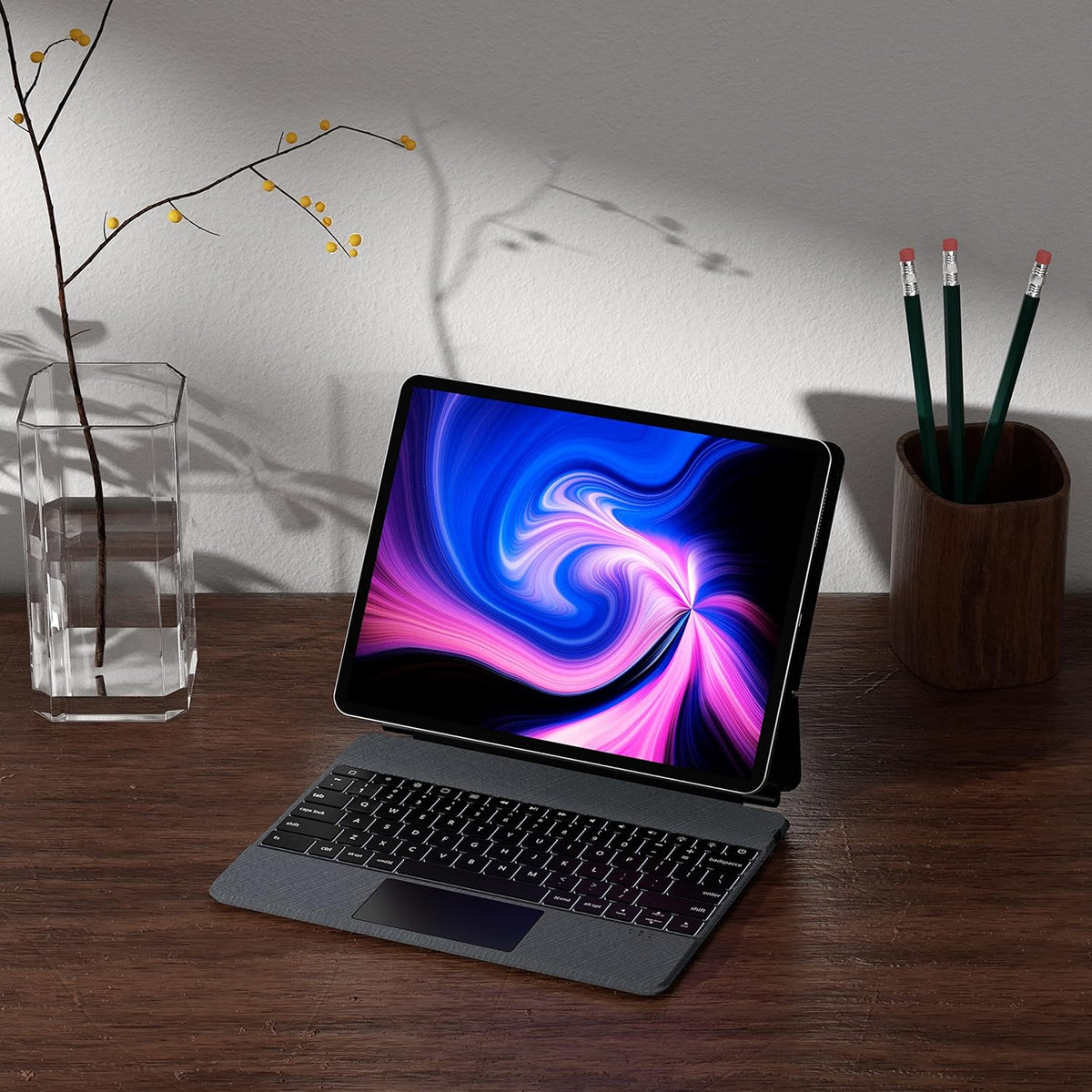 Magnetic iPad Keyboard Case with Touchpad Q1694