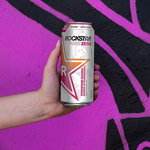 Pure Zero Energy Drink, 4 Flavor Variety Pack, 0 Sugar, 16oz Cans (12 Pack) J619