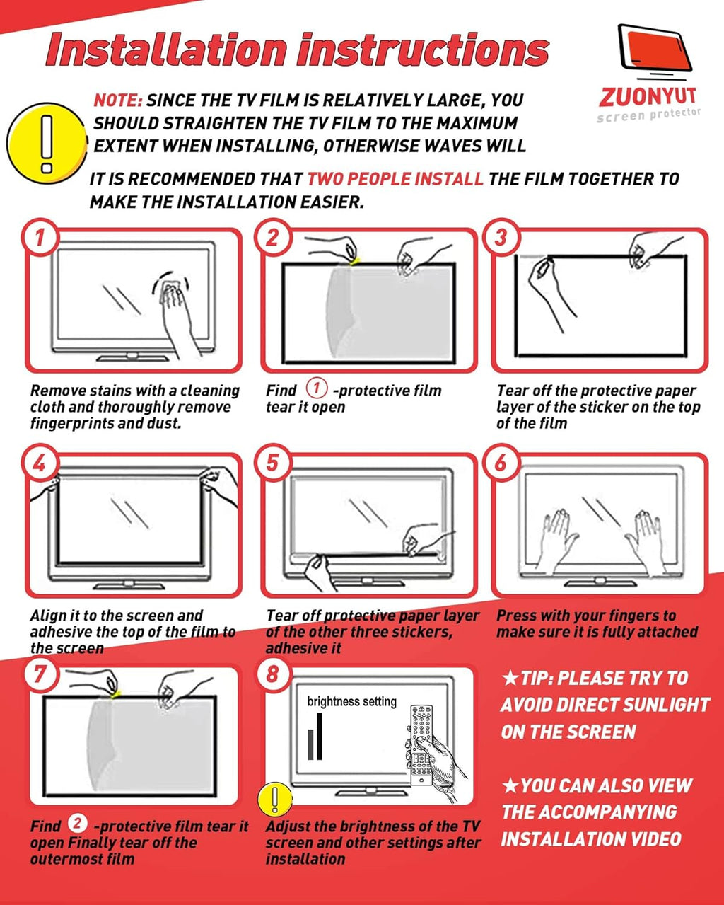 43 Inch Anti Glare Screen Protector Film S6694
