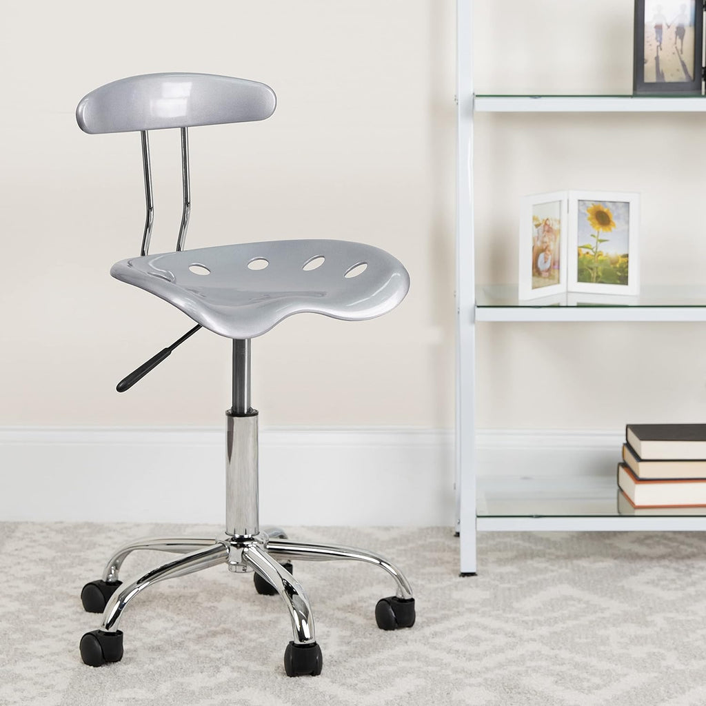 Adjustable Swivel Chair Bright Blue Q432665