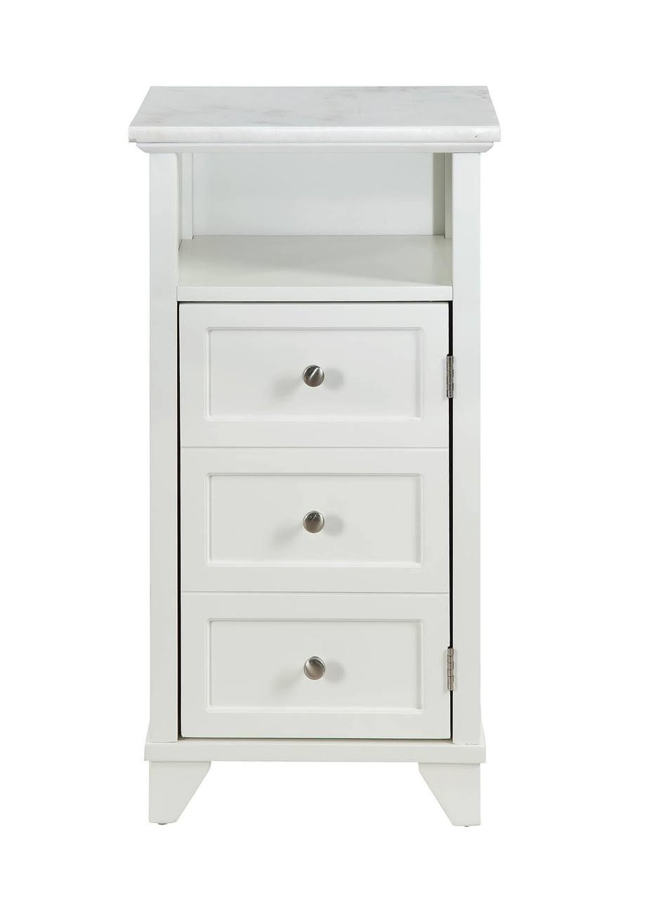 1 Cubby Wooden Cabinet with Marble Top A60471