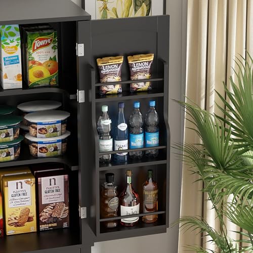 White 4 Door 1 Drawer Tall Storage Cabinet with Adjustable Shelves A6694