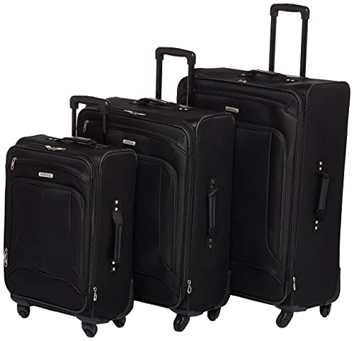 Purple 3-Piece Softside Luggage Set with Spinner Wheels (21/25/29) X541