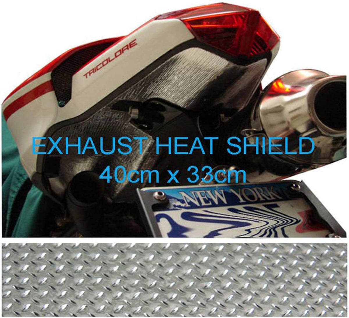 Motorcycle Car Heat Shield 40 x 33cm W741