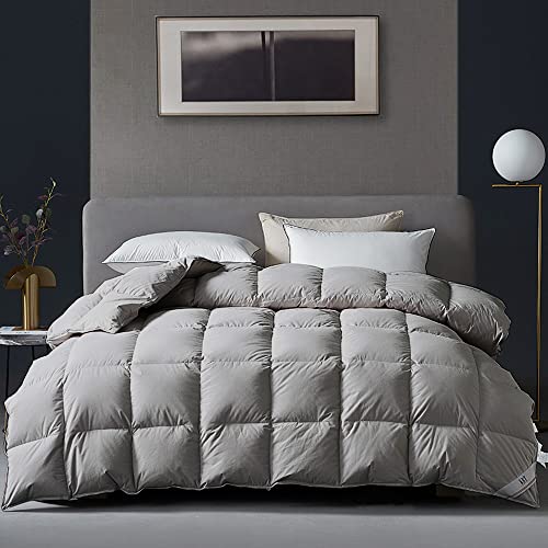 White King Size 60 Oz Goose Feathers Down Comforter with 8 Corner Tabs X273
