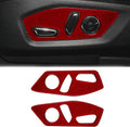 Carbon Fiber Car Seat Adjustment Button Panel Cover Trim Sticker B506