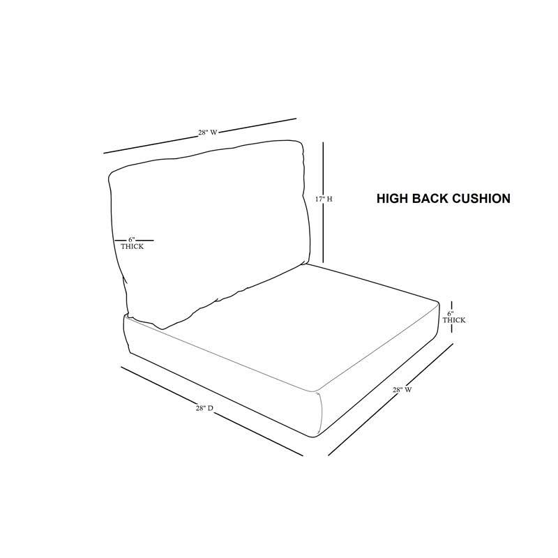 High Back Cushion Set H875