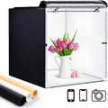 Portable Foldable 32 x 32 Inch Photo Studio Light Box with LED Lights and 3 Color Backdrops G4828