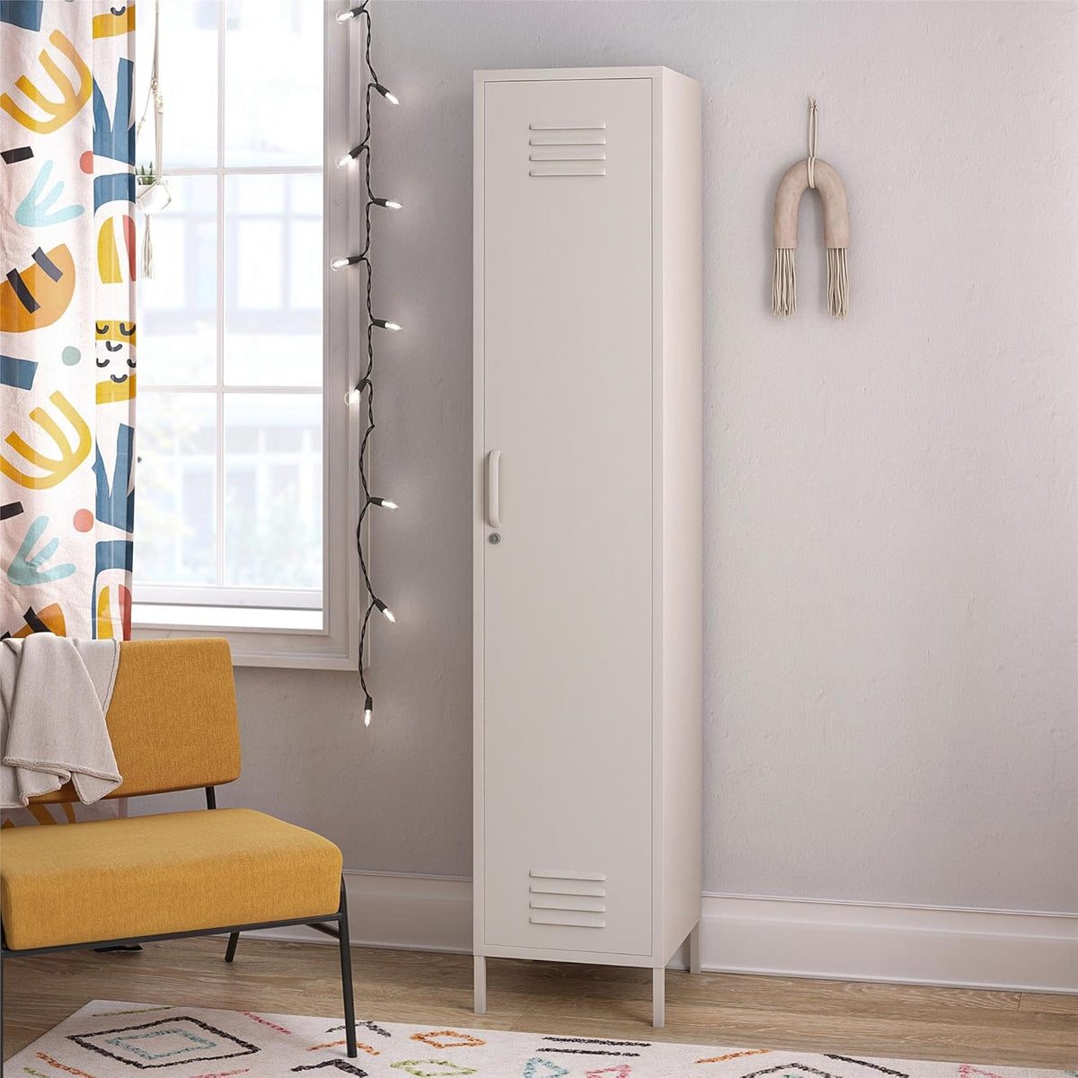Parchment Metal Storage Cabinet V3948