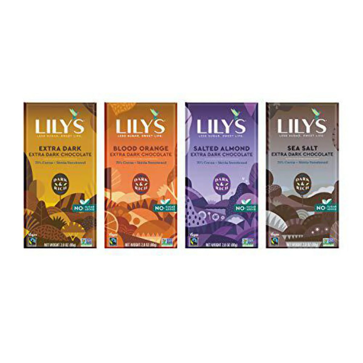 70% Dark Chocolate Bar Sampler, 2.8 ounce 4-Pack E730