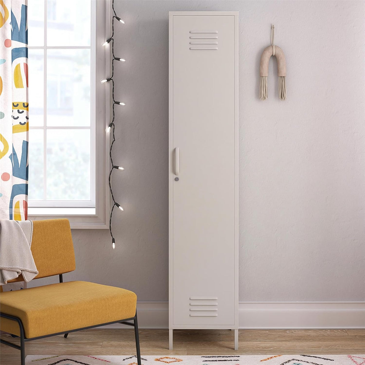 Parchment Metal Storage Cabinet V3948