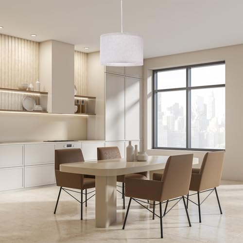 15Ft Rope Cord Hanging Lamp Fixture with On/Off Switch, White G504