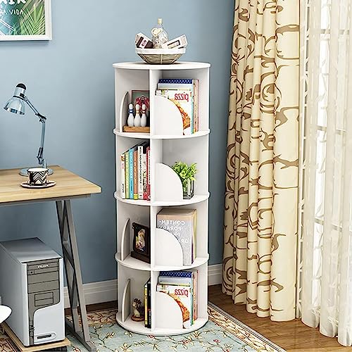360° Rotating White Bookcase S841007